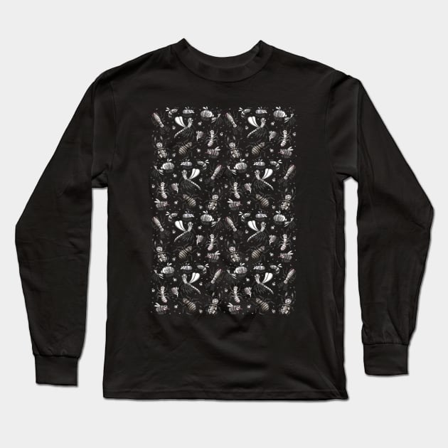 Insekten - Muster - Insect - Pattern Long Sleeve T-Shirt by JunieMond